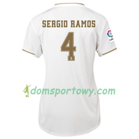 Koszulka Real Madryt Sergio Ramos 4 Damska Domowe Koszulki Piłkarskie 2019-2020 Krótki Rękaw